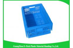 China Attached Lids Folding Plastic Crates Big Capacity Transport Moving Eco - Friendly supplier