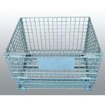 Heavy Duty Wire Mesh Container Provide Casters Dividers Easy To Operate for sale