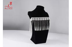China 12Cm Polyester Water Soluble Lace Chemical White Fringe Tassel Embroidered Trim Ribbon supplier