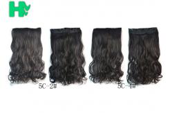 China 16 Inch Curling Synthetic Hair Extensions Clip In Tangle Free For Lady supplier
