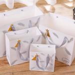Custom White Cardboard Printed Paper Bags For Retail Gifts And Promotions for sale