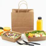Good Quality Eco Friendly Brown Take Away 5oz Disposable Paper Salad Bowls for sale