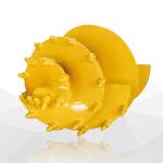 Slag Rock Drilling Conical Auger Bucket With Flat Teeth For Gravel Layer