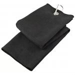 Recycled Microfiber Waffle Weave Golf Towel Custom Logo With Hook