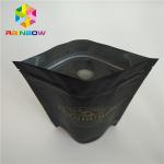 Food Grade Plastic Pouches Packaging Matt Black Surface Coffee Bag k FDA Marked for sale