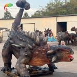 Theme Park Life Size Animatronic Dinosaurs Ankylosaurus Realistic Dinosaur Model For Amusement Park for sale