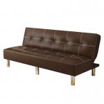 Space Saving Brown PU Leather Home Sofa Bed for sale