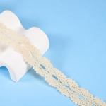 Crocheted Beige White Black Cotton Lace Trim Crochet Ribbon Lace for sale