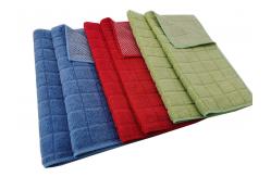 China Dish Cleaning Towel  Dish Drying Rags With Scrubbing Mesh supplier