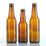 Empty Flint Embossed Glass Beer Bottle 375ml 1L