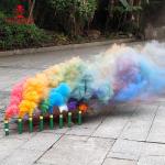 2 Minutes Rainbow Colorful Smoke Bomb Handheld OEM Package for sale