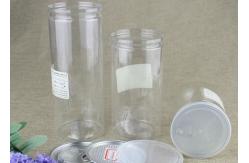 China CMYK Printing Round Transparent PET Jar For Candy / Chocolate Packaging supplier