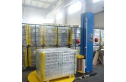 China Grey and Blue Automatic Pallet Shrink Wrap Machine With PLC System supplier