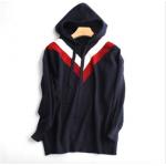 Cashmere Plus Size Pullover Sweater Hoodies Hit Color Sweater Pullover Wool Hoodie for sale
