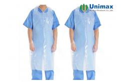 China Unimax Medical LDPE Blue Plastic Aprons CE FDA supplier