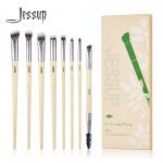 Jessup 8pcs Premium Synthetic Angled Concealer Blending Eyeshadow Duo Eyebrow Makeup Brushes T328 for sale