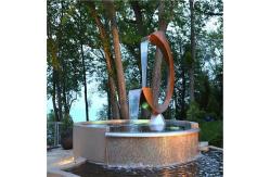 China Durable Corten Steel Water Feature Garden Customizable Decoration supplier