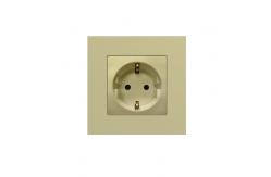 China PA Champagne  Electrical Power Socket , schuko 16 Amp Smart Plug supplier