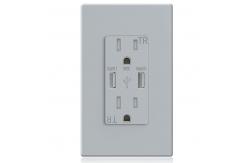 China Tamper Resistant Fast Charging USB Socket Wall Mounted 15A 120V supplier
