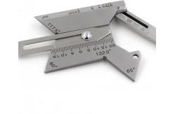 China Silver HJC30 Double Slide Stainless Steel Welding Gauge for Multi Function Welding supplier