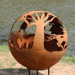 Hand Crafted Corten Steel Fire Pits Fuel Type Wood Gas Propane for sale