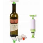 Wine Bottle Vacuum Saver Sealer Preserver Pump Cap Stopper, Wooden Head Plastic Rubber Silicone Vacuum Pump Sealer Wine for sale