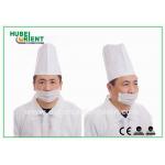 Long White Paper Disposable Head Cap Bouffant Shaped with Adjustable Size for sale