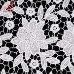 125cm Width Water Soluble Floral Embroidery Fabric With Sequins