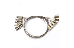 China Hanging System Wire Rope Lanyard LED Ceiling Light Kit With Nickel Adjustable Hook supplier