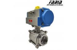 China Three-Piece Pneumatic Ball Valve For Automatic Operation supplier