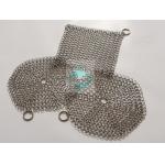 7X 7 Stainless Steel Chain Mail Wire Mesh Scrubbers For Cast Iron Cookware for sale
