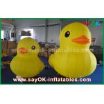 Promotion Lovely Big Yellow Inflatable Cartoon Duck With Customized Logo Print for sale