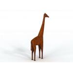 300cm Height Corten Steel Life Size Giraffe Sculpture For Garden Decoration for sale