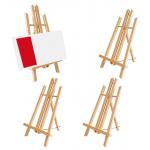 Adjustable Desktop Wooden Display Easel Triangular Portable Easel Stand For Art Painting for sale