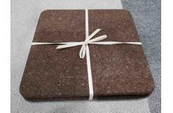 China Square Dark Cork Placemats 24x24cm Multiuse For Pottery Barn supplier