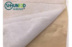 China Eco Friendly Fusible Non Woven Interlining Fabric With Yellow Adhesive Release Paper supplier