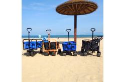 China Wide Wheel Folding Wagon Accept Customized Four Way Folding Beach Cart supplier