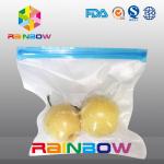 Poly vacuum texture food storage pouch / slider zipper food vacuum seal bags for sale
