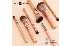 China 7pcs Customizable Travel Makeup Brush Set with Plastic Handle and Synthetic Hair supplier
