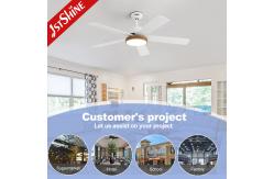 China LED Smart Ceiling Fan Light White Finish 5 MDF Blade High Speed supplier