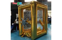 China Gold Large Advertisng Inflatable Money Machine Crash Cube For Promotion supplier
