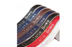 China Gold Edges Brown Wire Sublimation Grosgrain Roll Print Ribbon supplier
