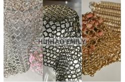 China Chainmail Architectural Metal Mesh Drapery For Wall Coverings , Room Dividers supplier