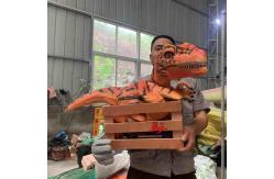 China Custom Realistic Dinosaur Hand Puppet  , Theme Park T Rex Hand Puppet supplier