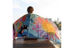 China Custom Print Microfibre Suede Towel Sand free Beach Towel Quick Dry With Bag supplier