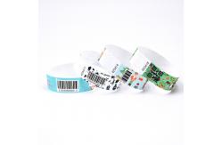 China Sequential Numbering Barcoding Tyvek Paper Bracelets for Identification and Access Control supplier