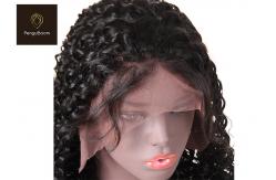 China Fluffy 20inch 100 Real Human Hair Wigs Deep Wave 4x4 Closure Wig supplier