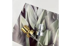 China Gold Perfume Pump Sprayer Nozzle Replacement 15 400 Aluminum 0.09ML With ferrule supplier