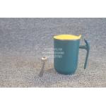 Classic Green Red Detachable Stainless Steel Coffee Mug With Spoon for sale