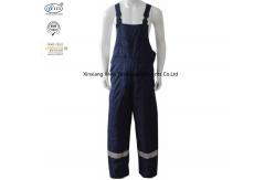 China Navy Blue Winter Flame Retardant Fr Bib Insulated Overalls With Reflective Trim supplier